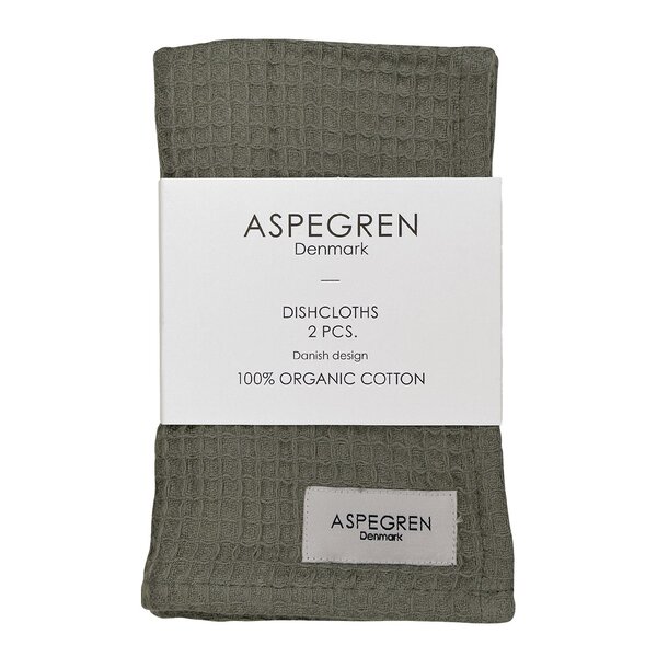 Aspegren – North kjøkkenklut 30×35 cm 2 stk olive