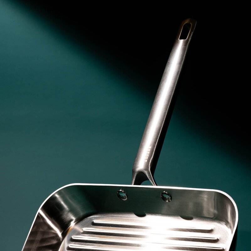 Ibili Grillpanne 28 cm rustfritt stål