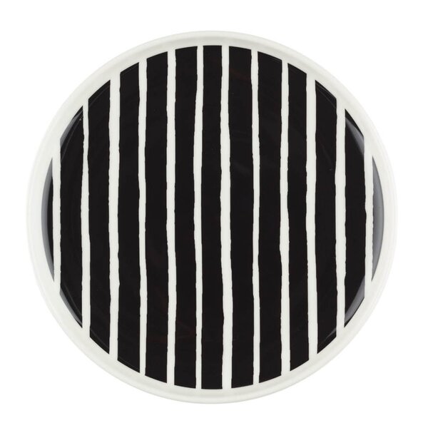 Marimekko Oiva Piccolo tallerken 20 cm hvit/svart