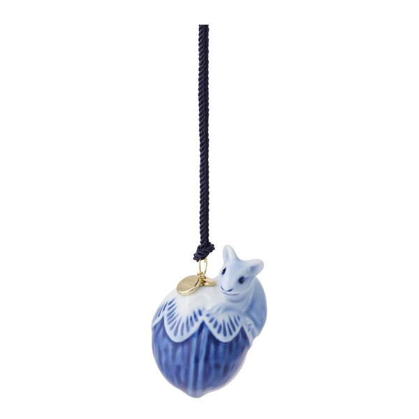 Royal Copenhagen Juleornament mus 4,5 cm blå