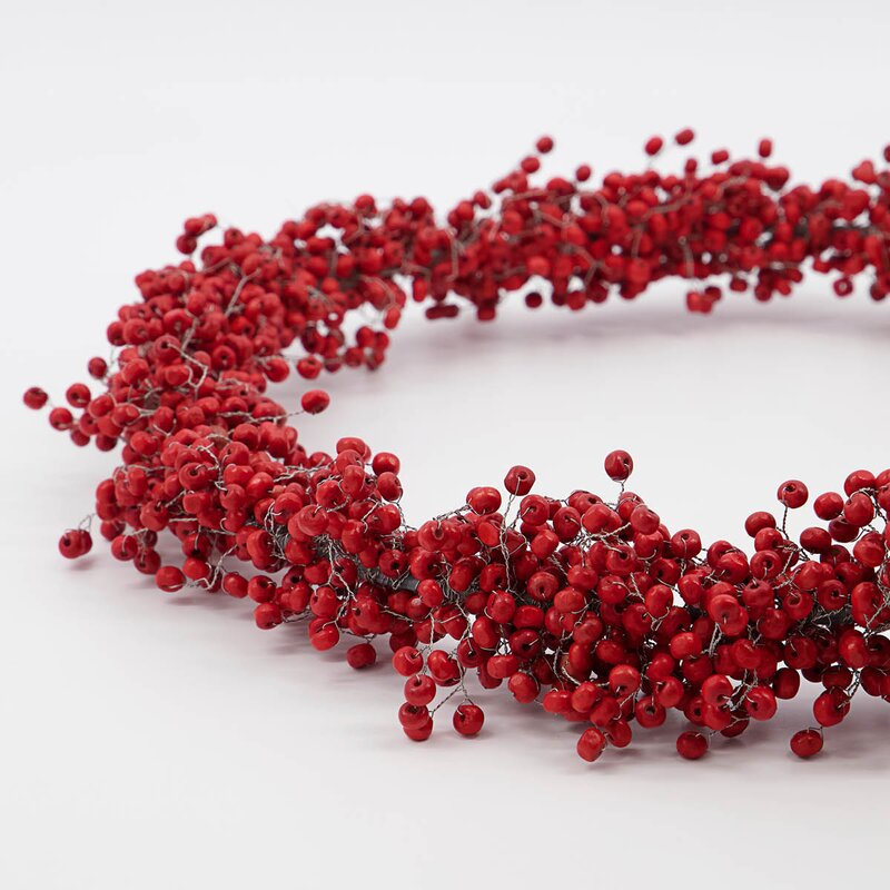 House Doctor Winter krans 33 cm rød