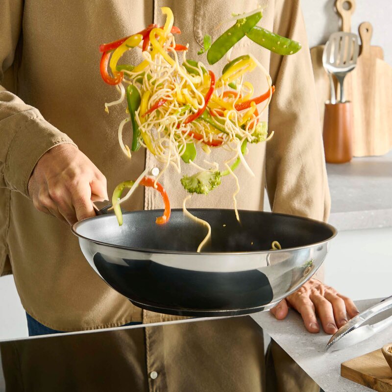 Tefal Emotion Plus SS wokpanne 28 cm keramisk