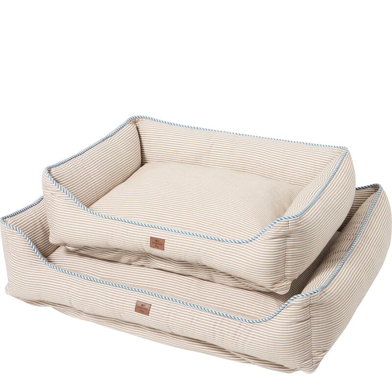 Lexington Hundeseng 45x60 cm beige/hvit/blå stripete
