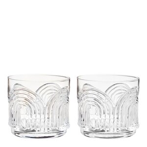 Viski Deco Lowball glass Beau i krystall 33 cl 2 stk