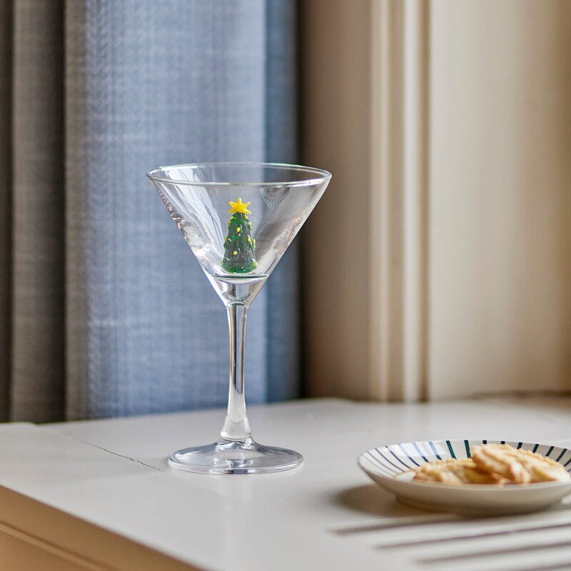 Bloomingville Misa cocktailglass 17 cl 4 stk klar julemotiv