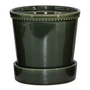 Edelweiss Karmen krukke med skål 17 cm forest green