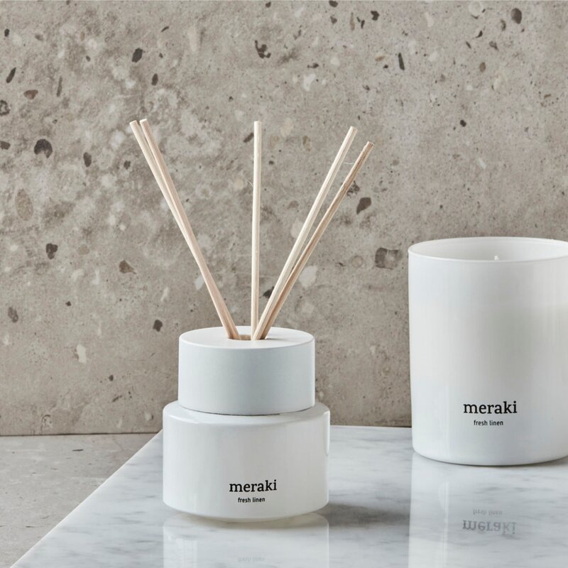 Meraki Duftpinner fresh linen 100 ml hvit