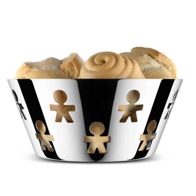 Alessi Girotondo fruktkurv 23 cm blank stål