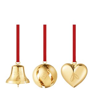 Georg Jensen 2026 ornamentsett 25,2 cm 3 stk gull