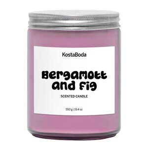 Kosta Boda Mind duftlys 13 cm Bergamott & Fig