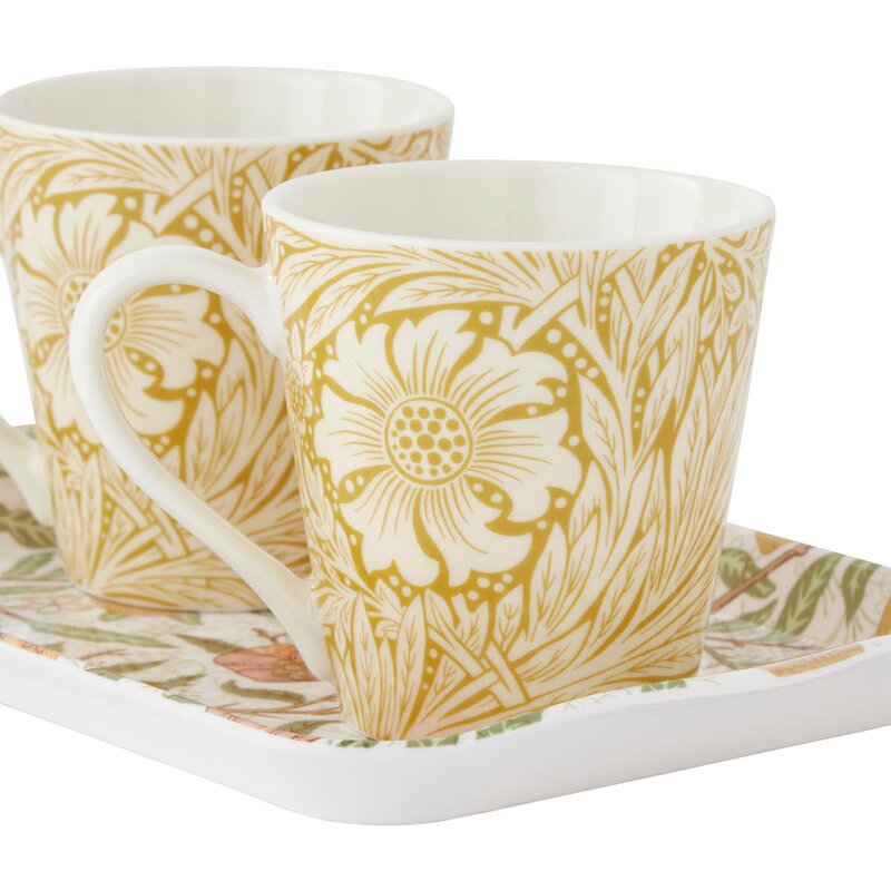 Spode Morris & Co kopp og brettsett 18 cl Fruits & Marigold