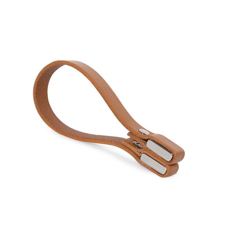 Nordan Home Magnetisk håndkleholder i skinn 8x1 cm 2 stk lys brun