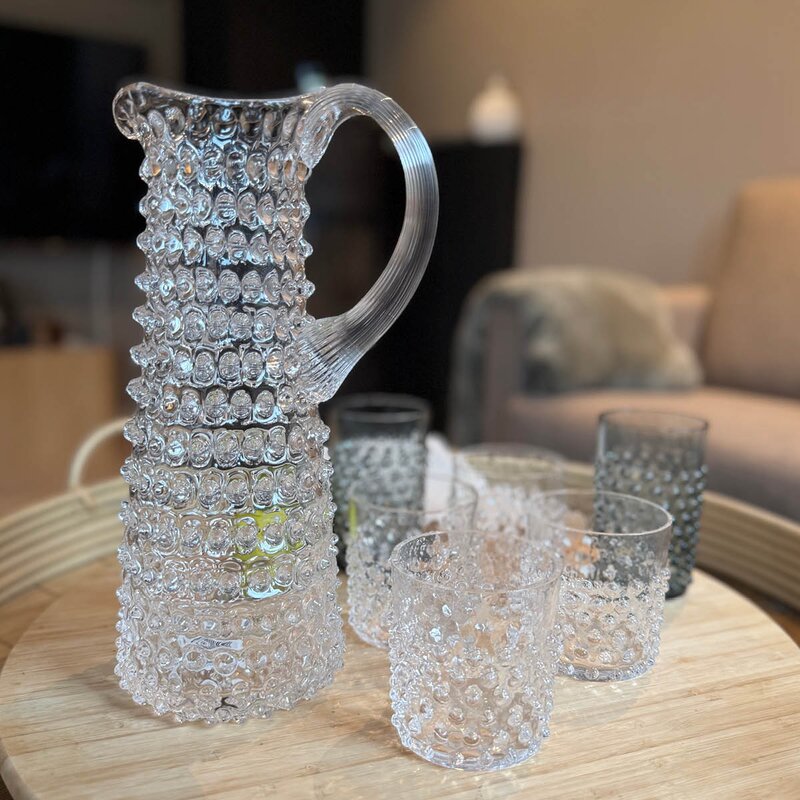 Klimchi Hobnail vannglass 15 cl klar