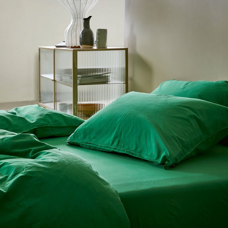 Høie Frøya laken 180x200 cm grønn