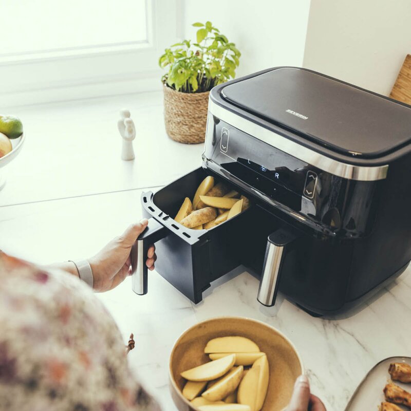 Severin Air Fryer dobbelFR2453 2x4L 2850W svart